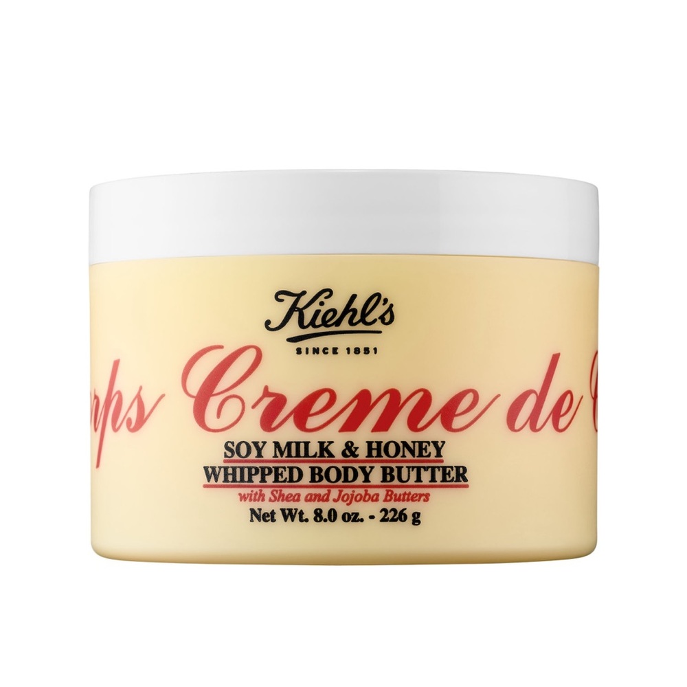 Kiehl's Creme de Corps Whipped Body Butter - Cream and Red